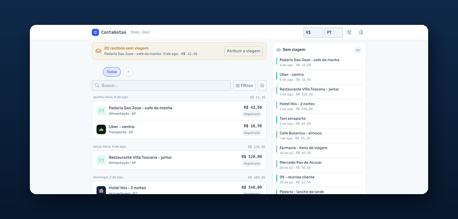 conta-gotas screenshot 1